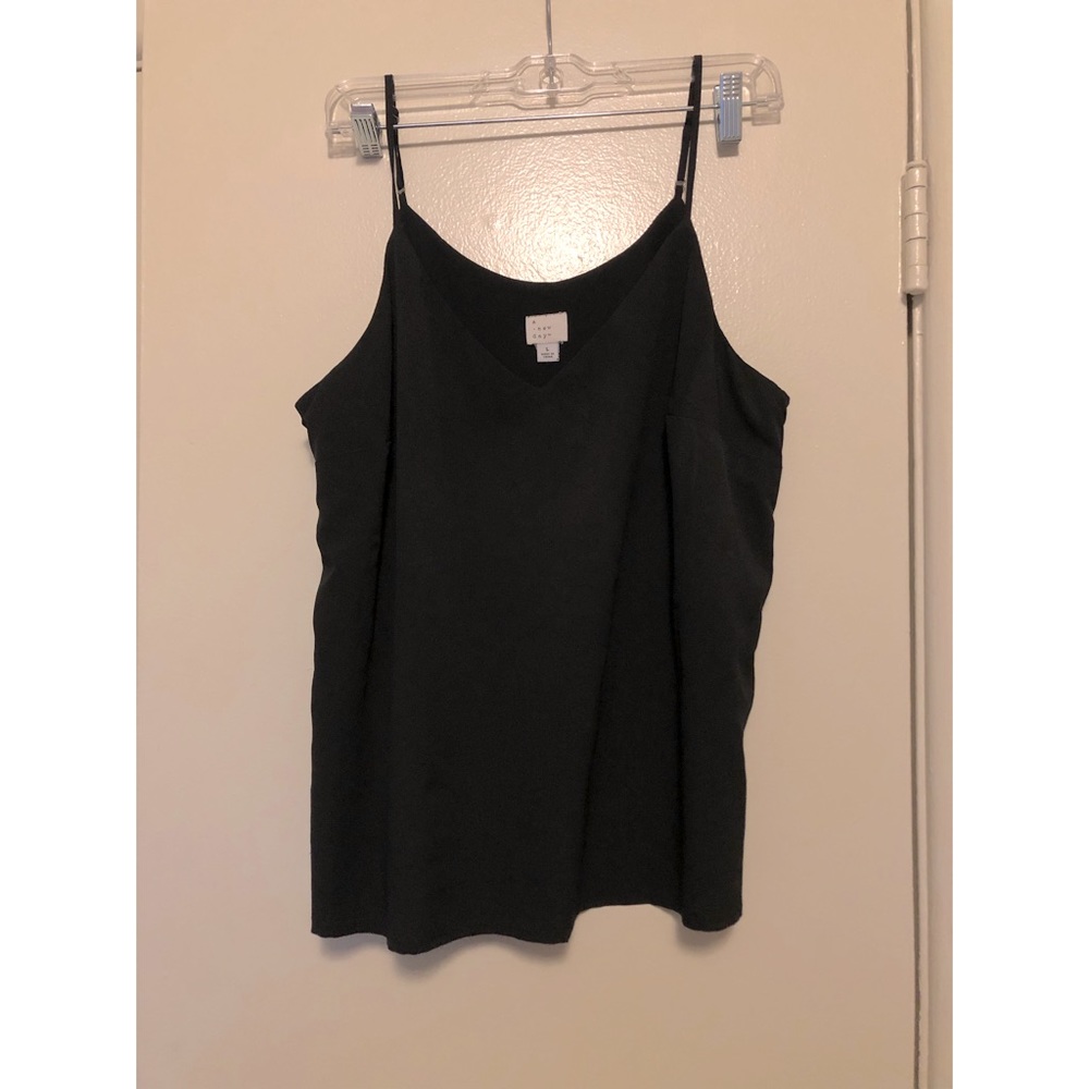 A New Day Black V-Neck Tank Top